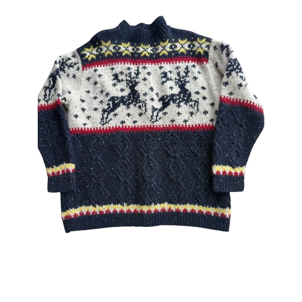 The Limited Vintage Y2K Mens Wool Fair Isle Sweater Chunky Heritage Cabincore